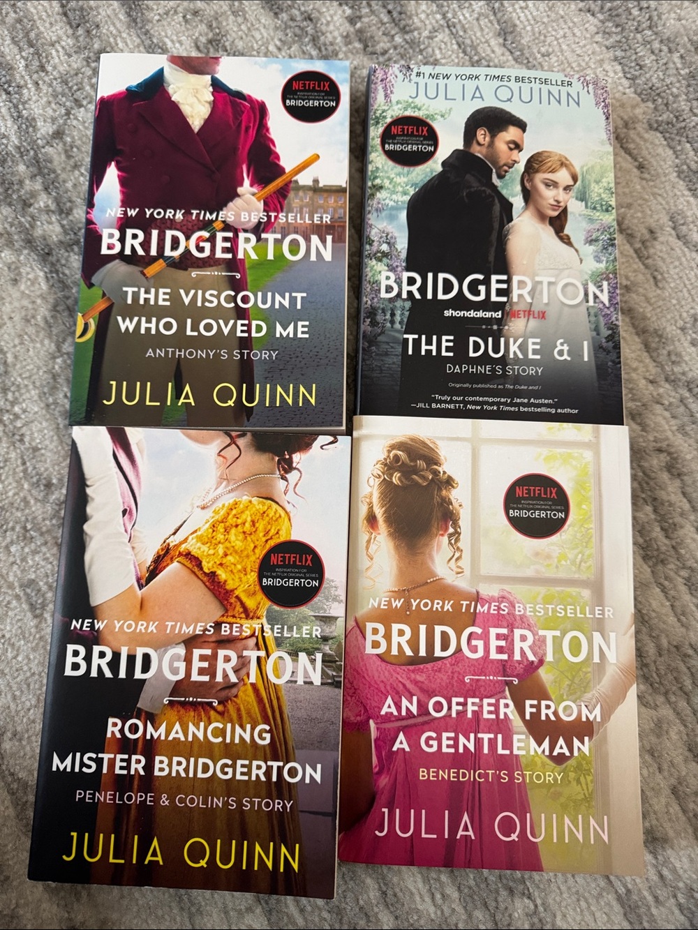Bridgerton Paperback Book Set by Julia Quinn